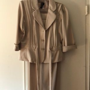 Beige tailored suit size 10